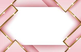 Abstract Pink Gold Geometric Background vector