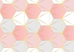Hexagonal Pattern  Rose Gold Background vector