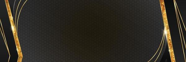 Black and Gold Elegant Banner Background vector