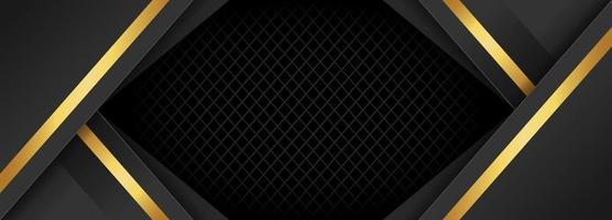 Elegant Black and Gold Banner Background vector