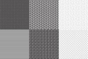 Seamless Black and White Vector Patterns