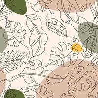 Seamless Tropical Plant Background vector