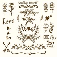 Wedding Decorative Ornaments vector