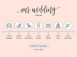 Wedding Timeline Vector Template